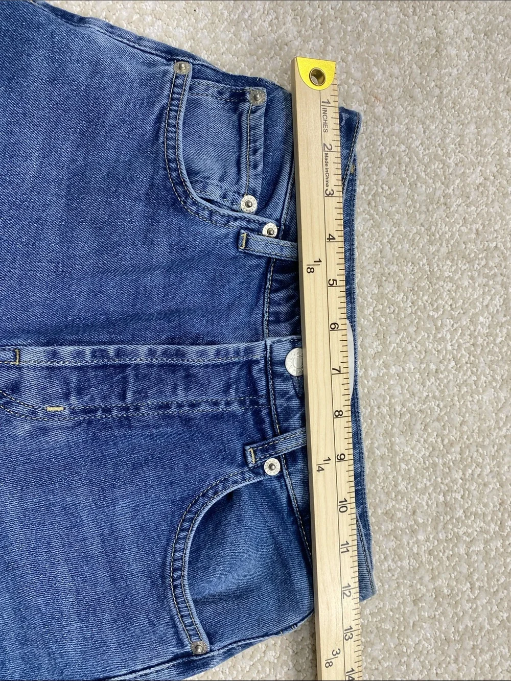 Rails Straight-Leg Jeans in Light Blue Wash High rise straight Size 24 100%Cott